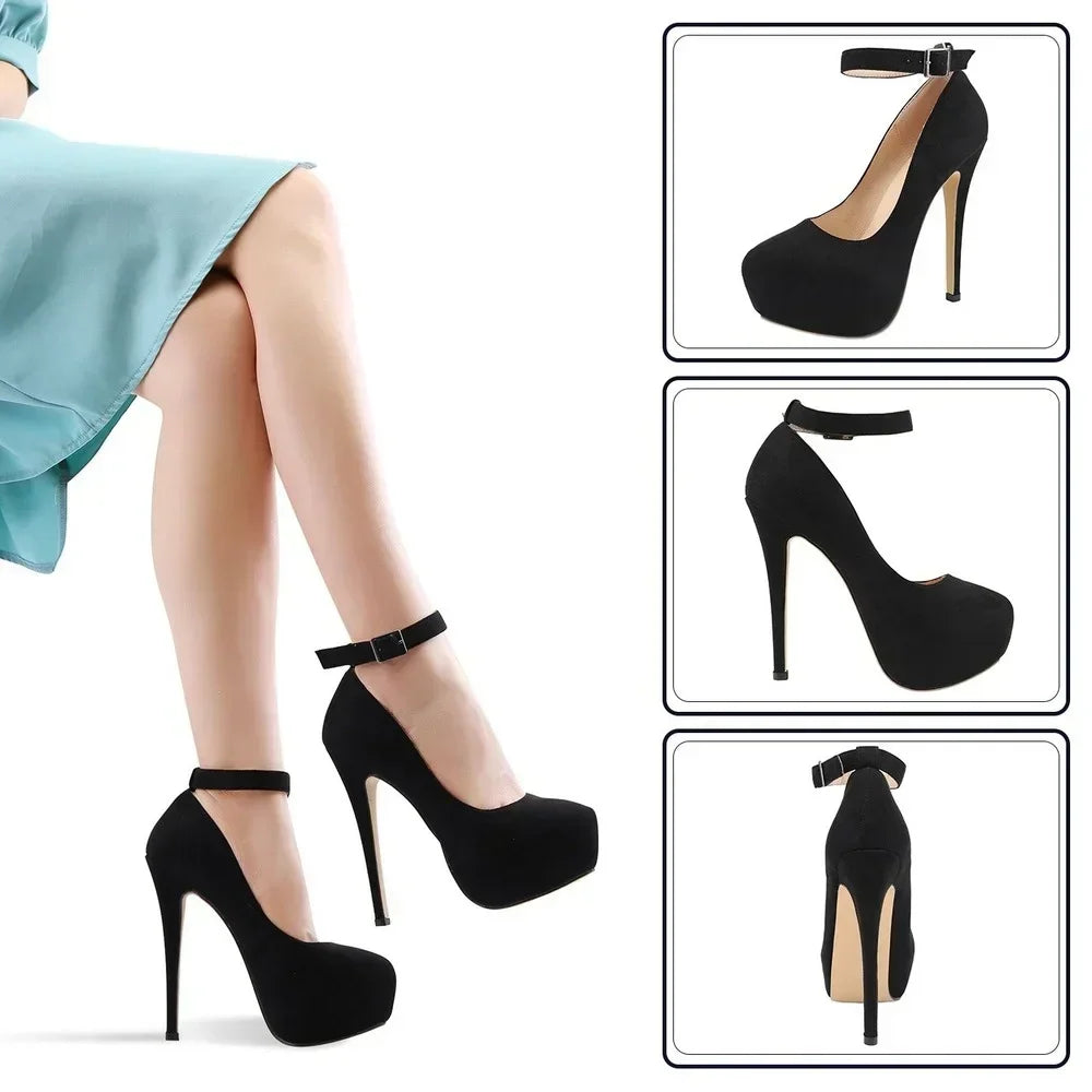 Cross-dresser Unisex Men's Pumps Peep Toe Platform 14cm Sexy Drag Queen High Heels Shoes Nightclub Stilettos Size 44