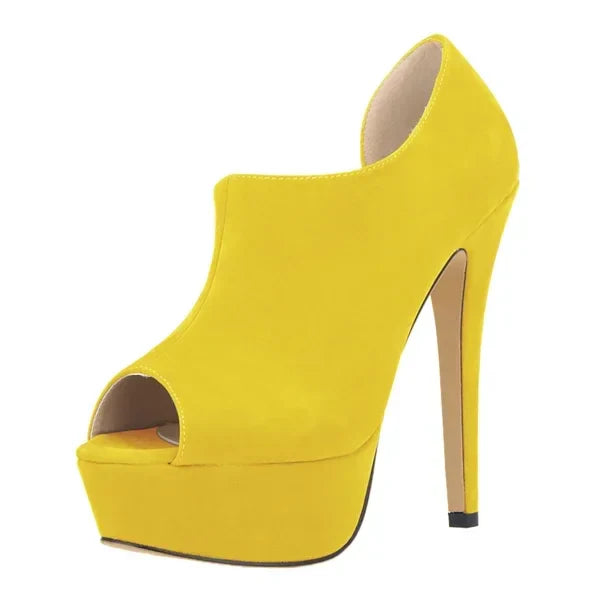 Cross-dresser Unisex Men's Pumps Queen Platform Sexy High Heels 14cm Sexy Peep Toe Stilettos Party Wedding Shoes Large Size 44