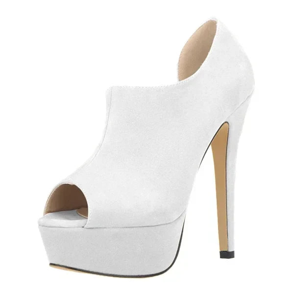 Cross-dresser Unisex Men's Pumps Queen Platform Sexy High Heels 14cm Sexy Peep Toe Stilettos Party Wedding Shoes Large Size 44