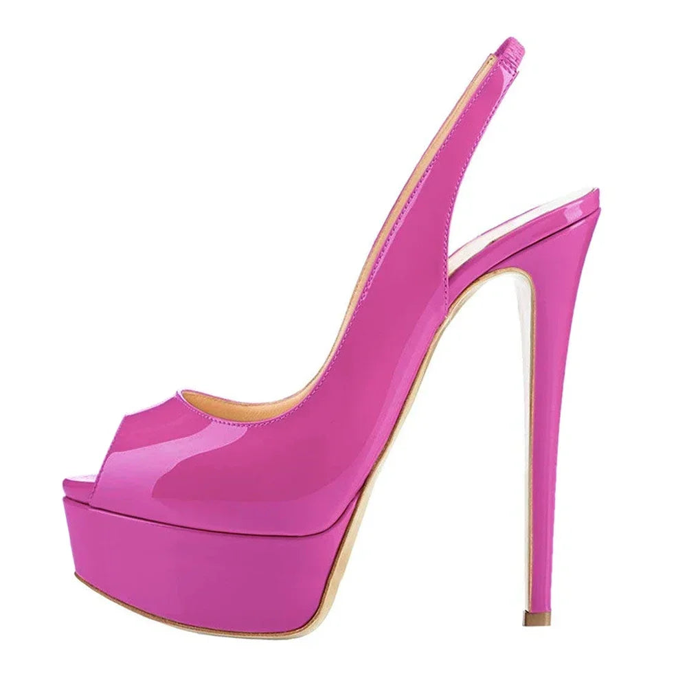 Cross-dresser Unisex Men's Pumps Queen Shoes Sexy Peep Toe Ankle Strap Heel Slingback Platfrom High Heels Stilettos Large 43 44