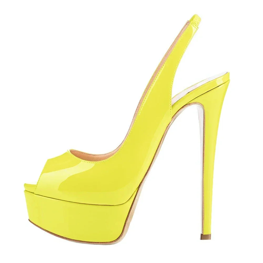 Cross-dresser Unisex Men's Pumps Queen Shoes Sexy Peep Toe Ankle Strap Heel Slingback Platfrom High Heels Stilettos Large 43 44