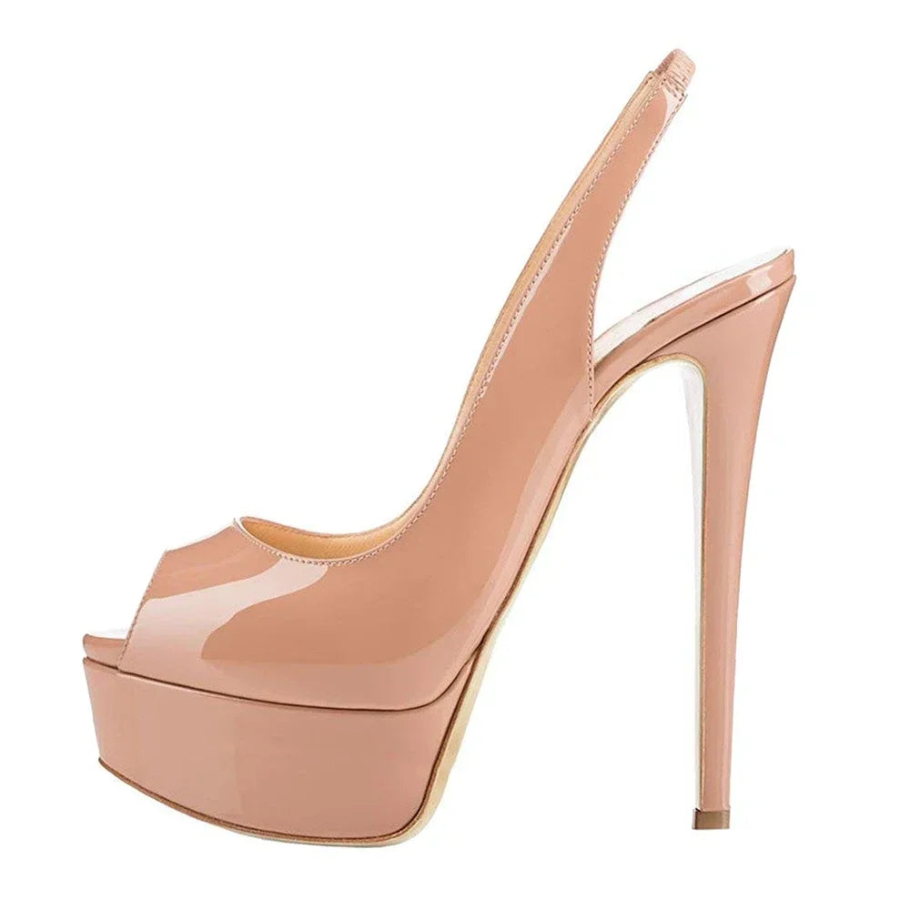 Cross-dresser Unisex Men's Pumps Queen Shoes Sexy Peep Toe Ankle Strap Heel Slingback Platfrom High Heels Stilettos Large 43 44