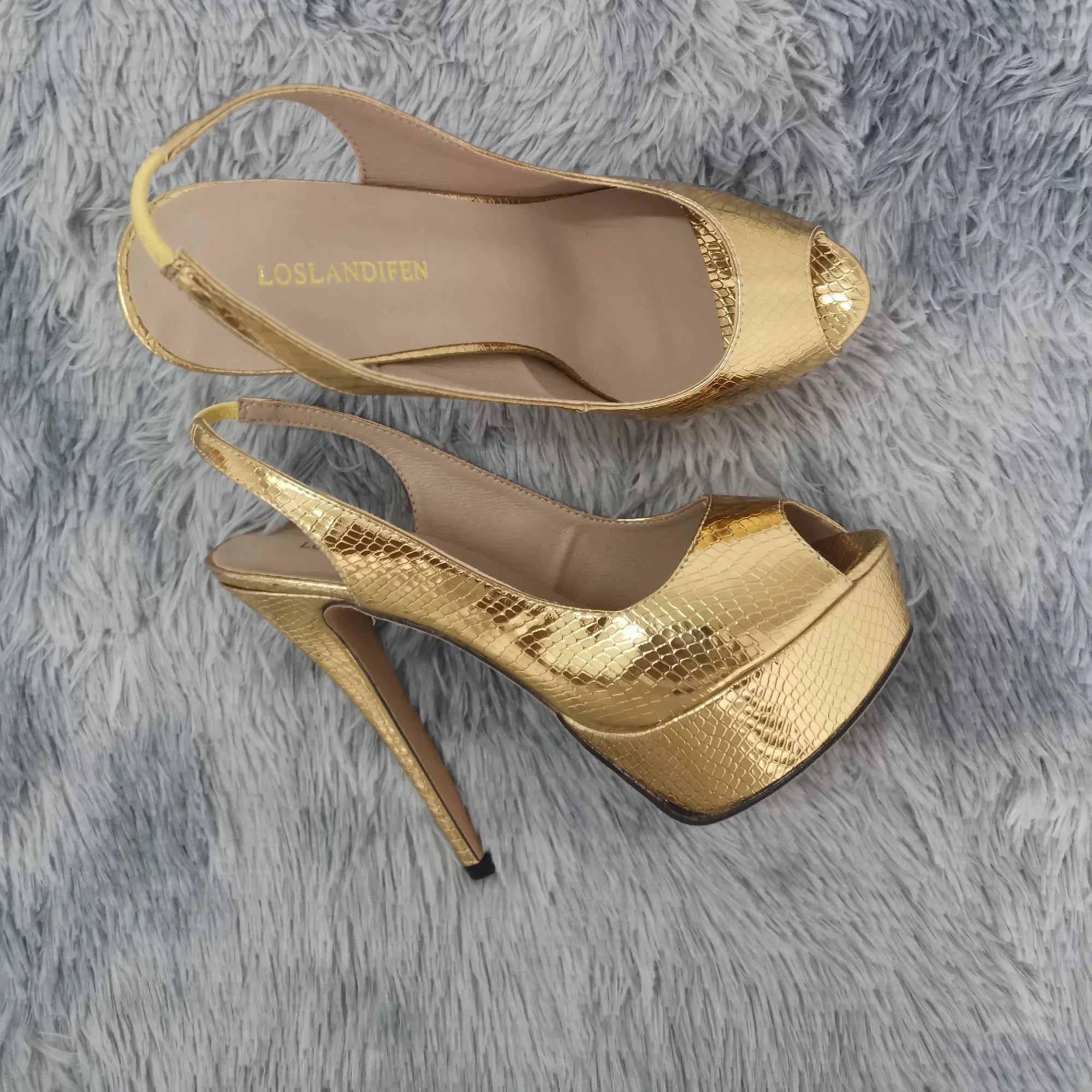 Cross-dresser Unisex Men's Pumps Queen Shoes Sexy Peep Toe Ankle Strap Heel Slingback Platfrom High Heels Stilettos Large 43 44