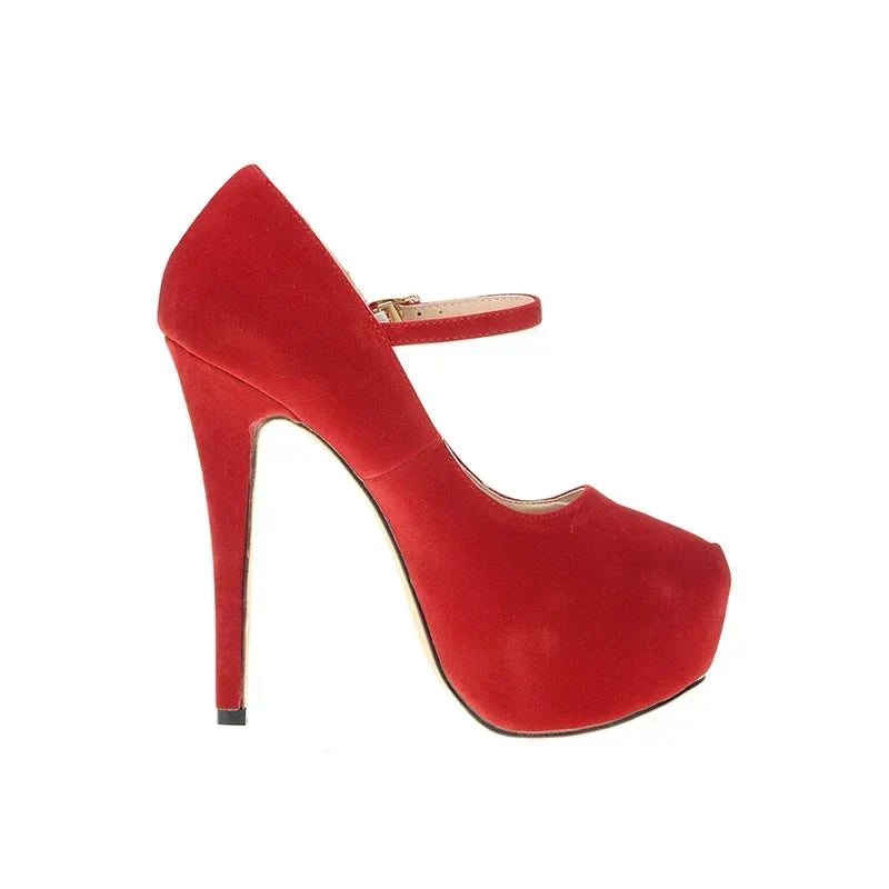 Cross-dresser Unisex Men's Pumps Stilettos 14cm Ultra High Heels Sexy  Ankle Strap Platform Nightclub Fetish Shoes Large Size 43