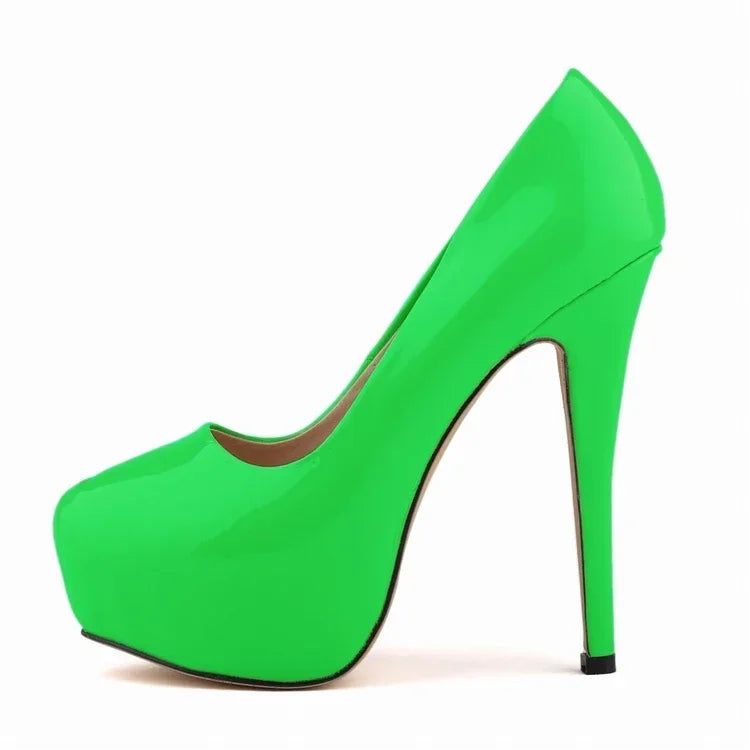 Cross-dresser Unisex Men's Pumps Stilettos 14cm Round Toe High Heels Sexy Nighclub Red Black Platform Wedding Shoes