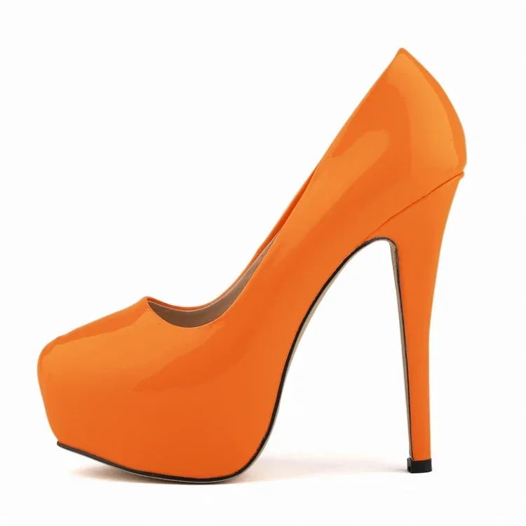 Cross-dresser Unisex Men's Pumps Stilettos 14cm Round Toe High Heels Sexy Nighclub Red Black Platform Wedding Shoes