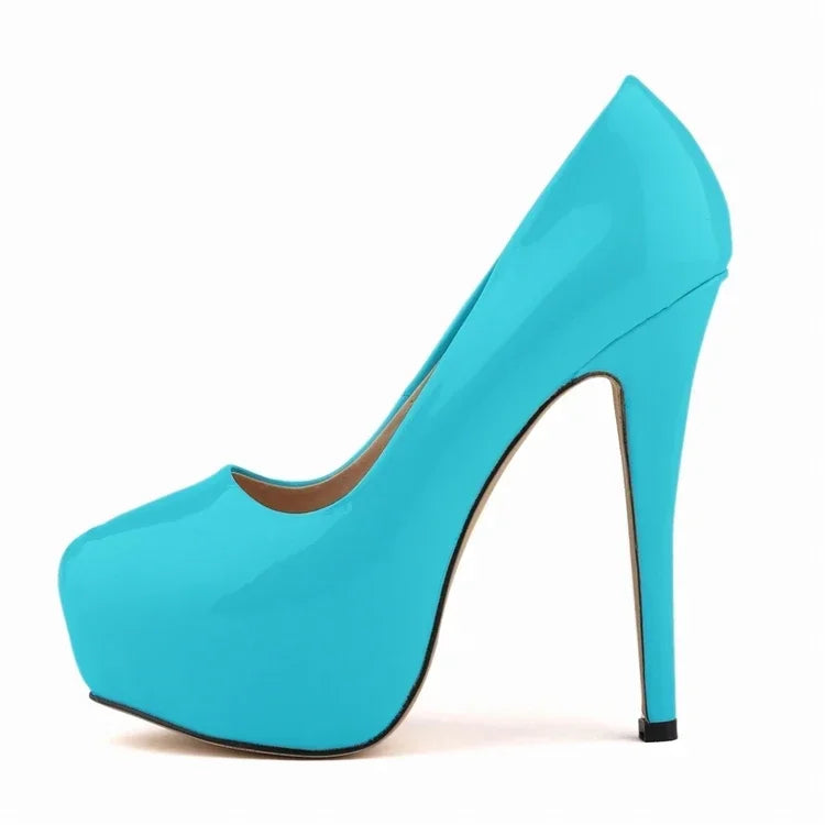 Cross-dresser Unisex Men's Pumps Stilettos 14cm Round Toe High Heels Sexy Nighclub Red Black Platform Wedding Shoes