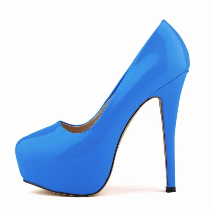 Cross-dresser Unisex Men's Pumps Stilettos 14cm Round Toe High Heels Sexy Nighclub Red Black Platform Wedding Shoes
