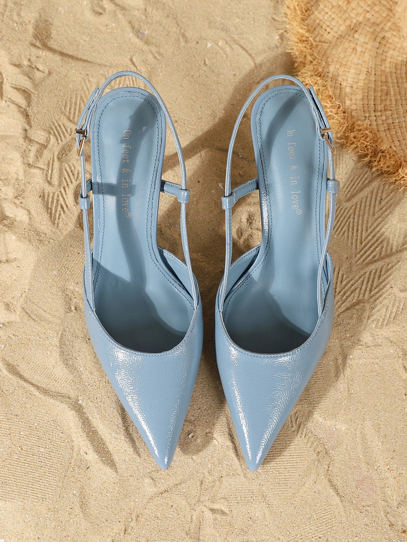 Elegant White Slingback Stiletto Heels