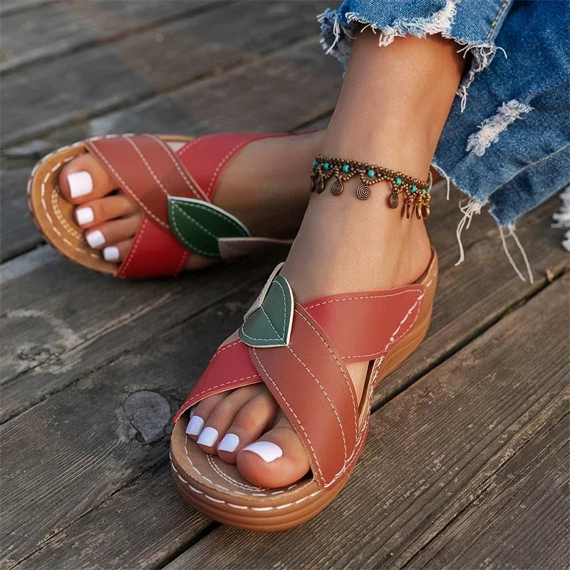 Shoes Sandals Wedge Shoes Woman Espadrilles Slide Sandals Plus Size Beach Female Footwear Zapatos De Mujer