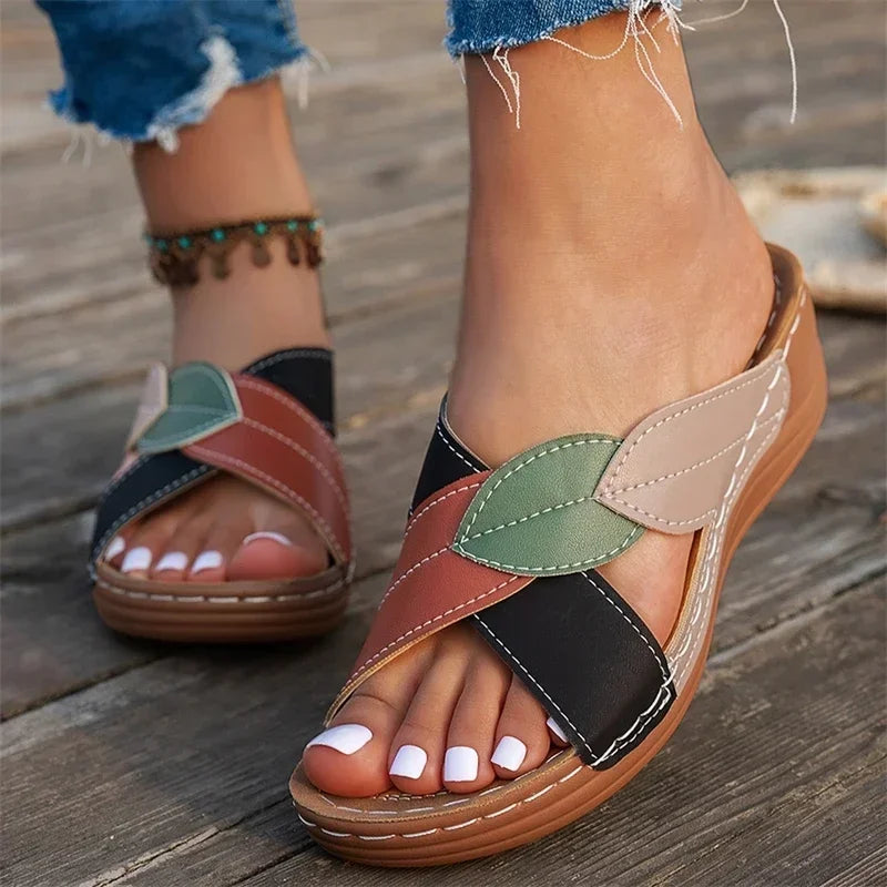 Shoes Sandals Wedge Shoes Woman Espadrilles Slide Sandals Plus Size Beach Female Footwear Zapatos De Mujer