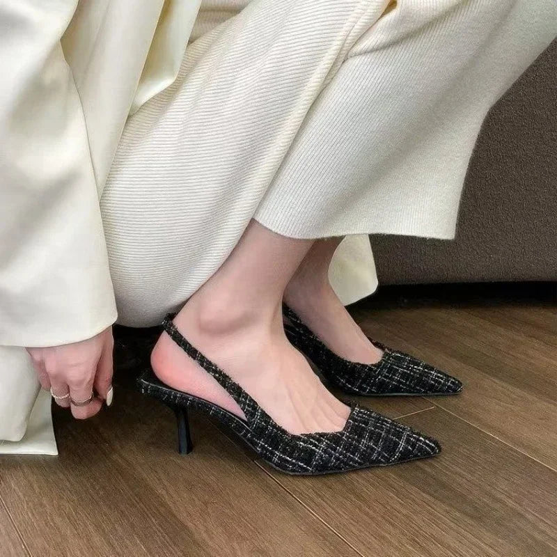 brdesigned knitted platform heels women