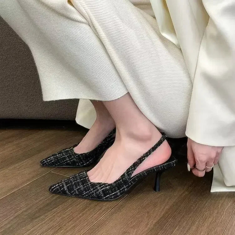 brdesigned knitted platform heels women
