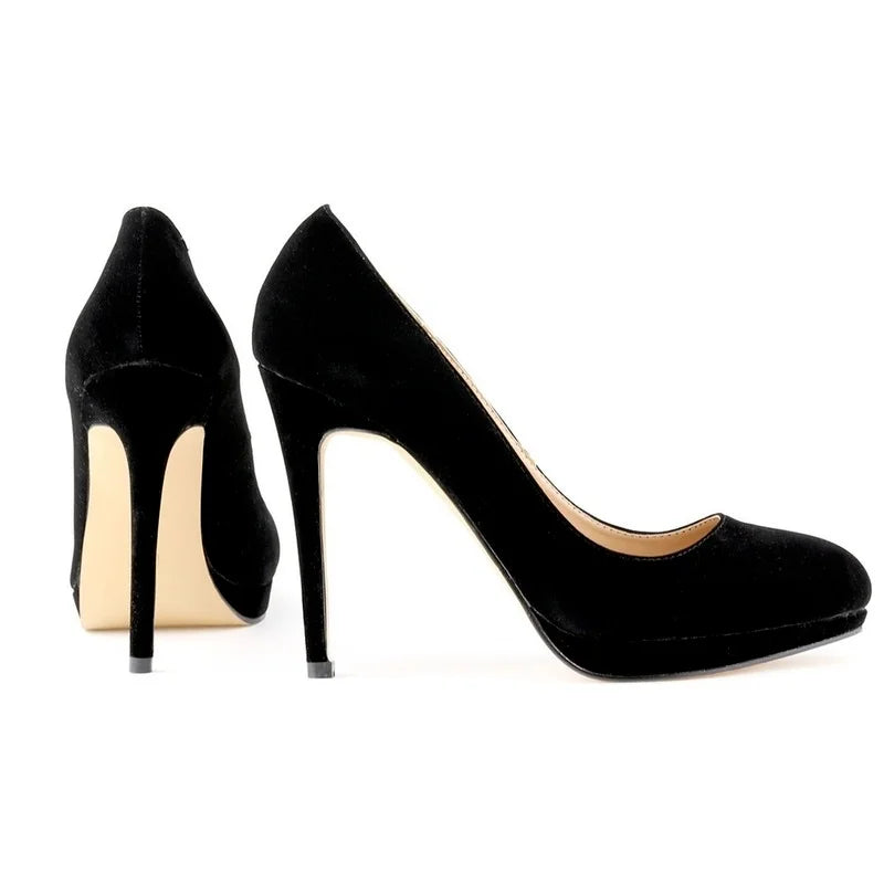 velvet toe transparent high heel platform  heels party wedding dress shoes  806-1VE