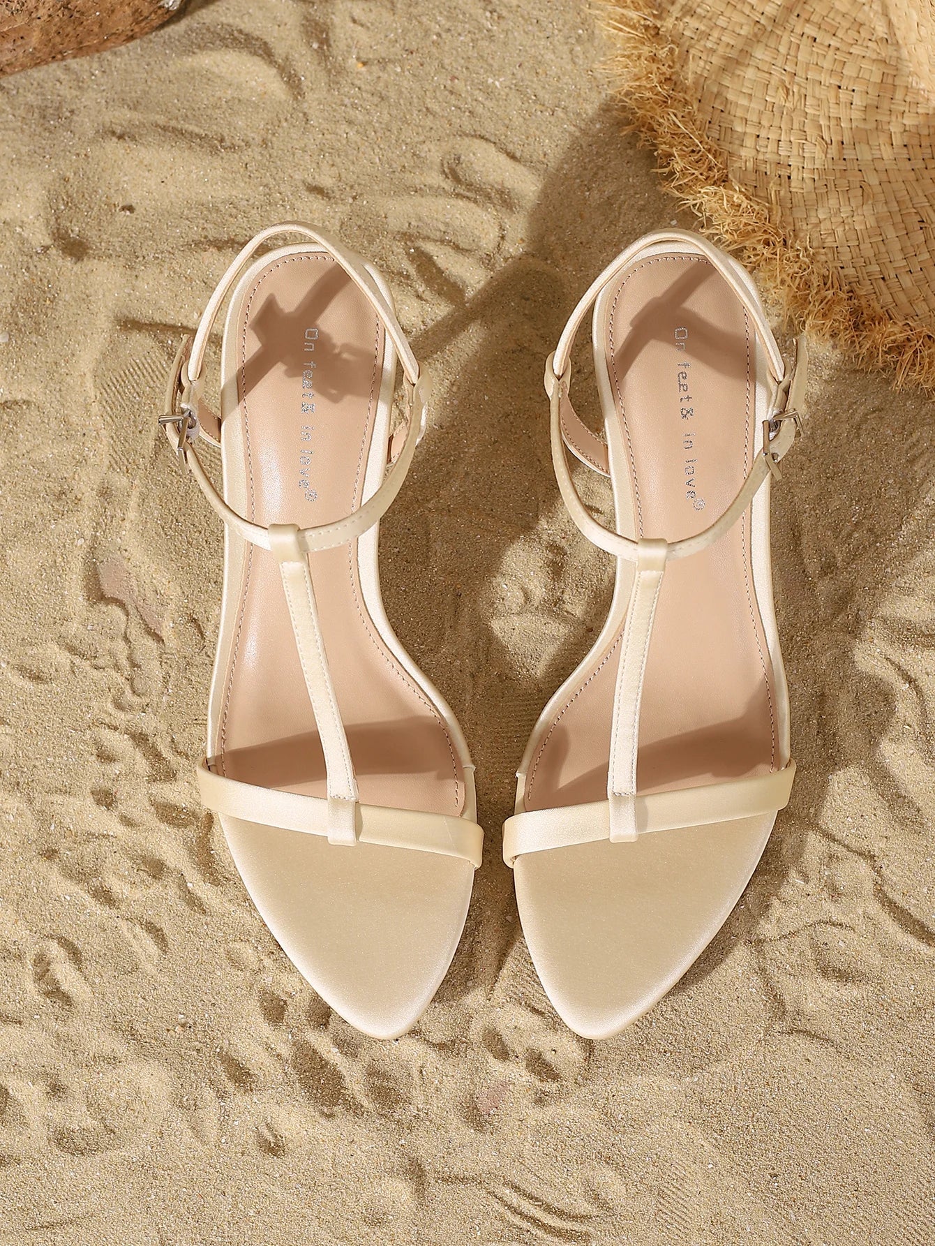 Fashionable Elegant Satin Cross-Strap Stiletto Heels