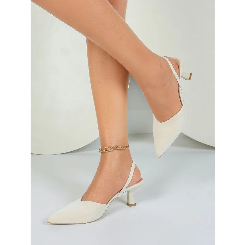 French pointed high-heeled shoes