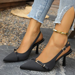 French-style elegant pointed-toe sandals