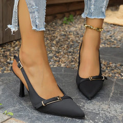 French-style elegant pointed-toe sandals