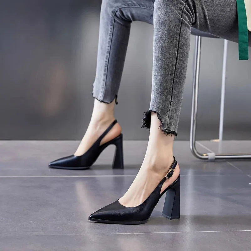 High-quality fashionable pointed-toe high heels
