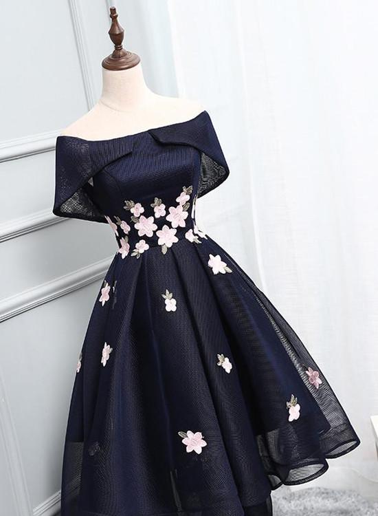 Lovely Navy Blue Homecoming Dress