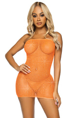 Sparkle Net Tube Dress