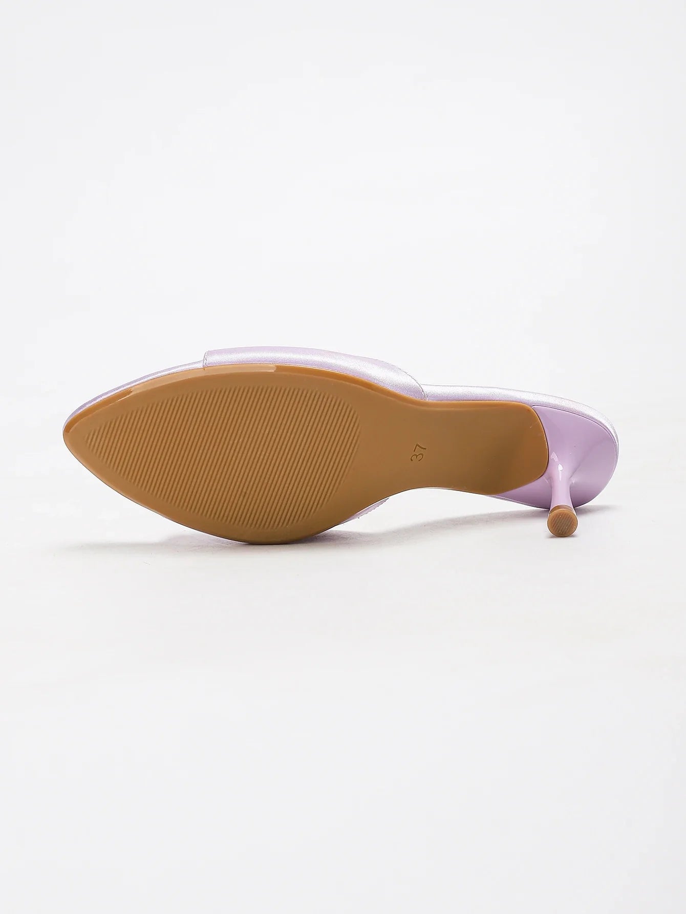 LAVENDER SILKY STILETTO HEEL SLIDE SANDALS OPEN TOE MULES PARTY BANQUET WEDDING