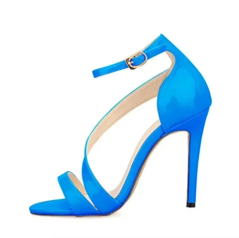 Ladies Dancing Shoes Sexy Sandals Open Toe High Heels Ankle Strap Stilettos Dress Fish Mouth Jazz Dance Pumps
