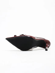 Ladies' Elegant Patent Leather Pointed-Toe Stilettos