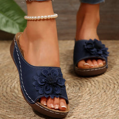 Large Size Roman Style Hollow Out Lightweight Slip-On Shoes Sewing Line Cross-Border Platform Slippers