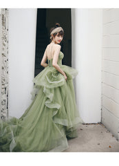 Mint Green Tulle Sweet 16 Long Formal Dress