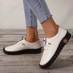 Designer Leather Loafers Casual Shoes Comfortable Slip on Shoes HSewing Thread Mom Shoes Zapatillas De Mujer