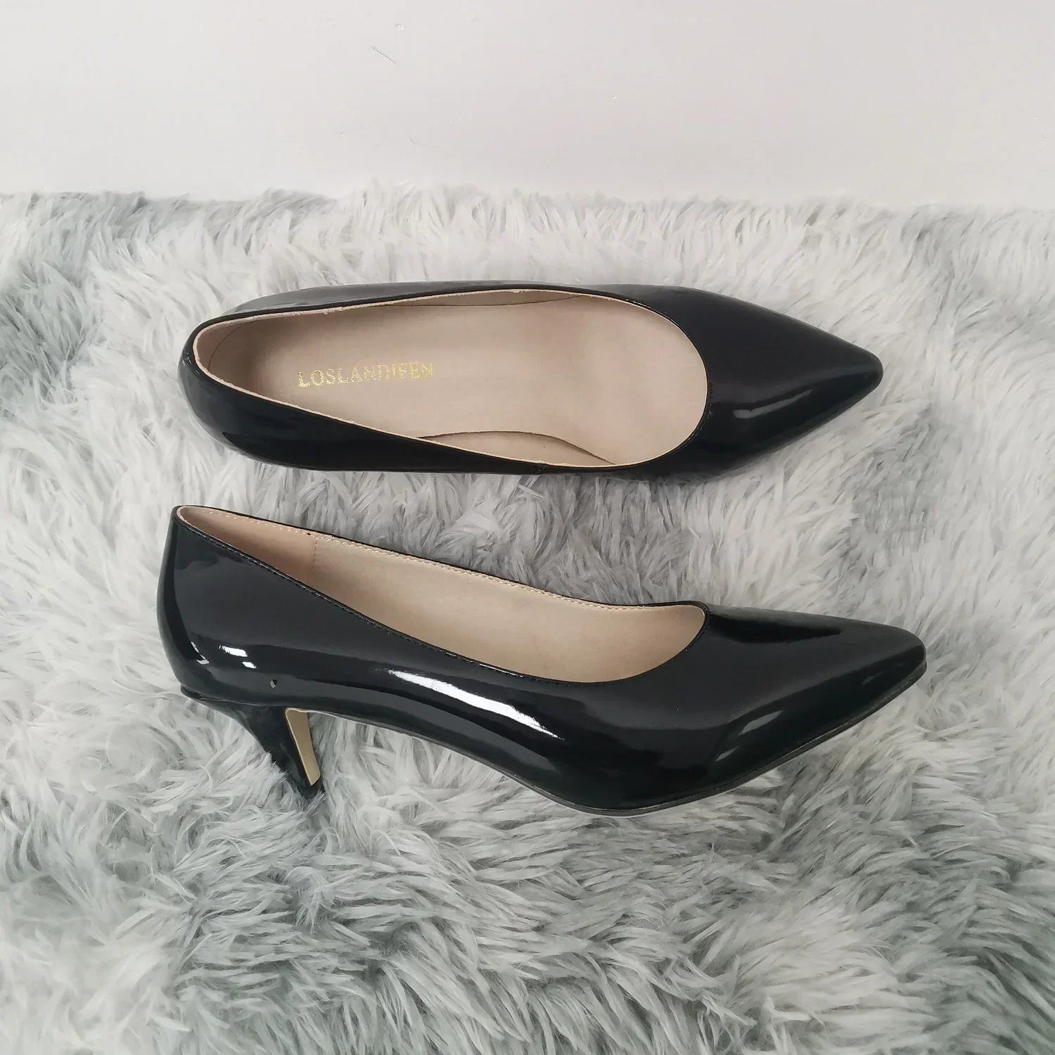 Classic Sexy Pointed Toes 5cm Low Med Kitten High Heels Pumps Shoes BrDesign Black Red Dress Wedding Shoes
