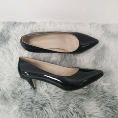 Classic Sexy Pointed Toes 5cm Low Med Kitten High Heels Pumps Shoes BrDesign Black Red Dress Wedding Shoes