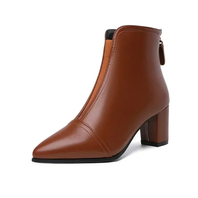 Spring/Boots Low Heel Ankle Boots Platform Comfort Mom Shoes