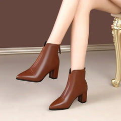 Spring/Boots Low Heel Ankle Boots Platform Comfort Mom Shoes