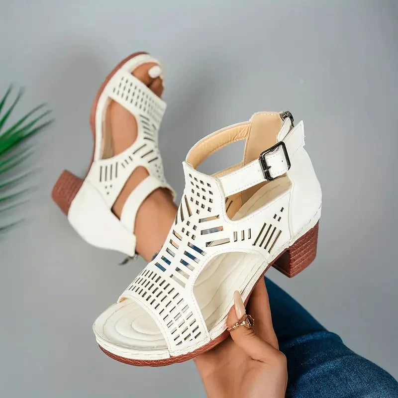 High Heel Sandals Retro Gladiator Casual Rome Woman Shoes Elegant Sandals Platform Sandals