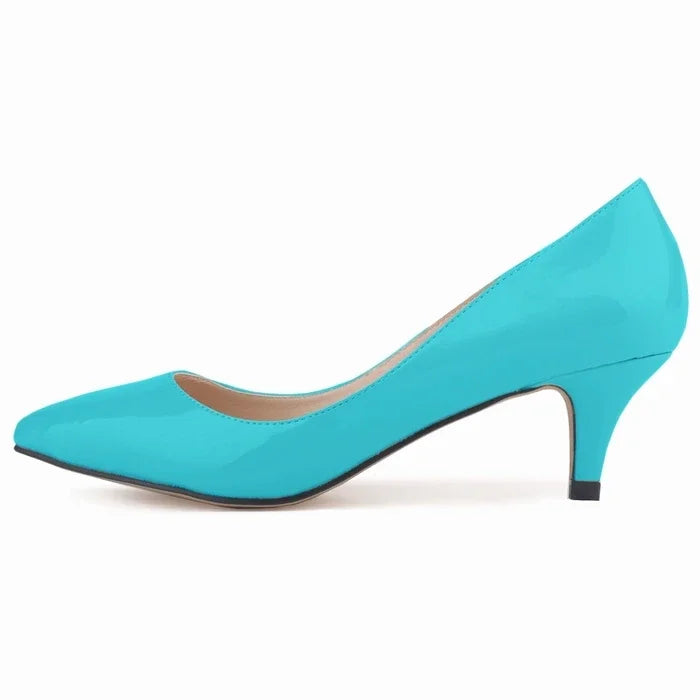 Pumps Classic Sexy Pointed Toes 5cm Low Med Kitten High Heels BrDesign Black Dress Wedding Shoes Large Size