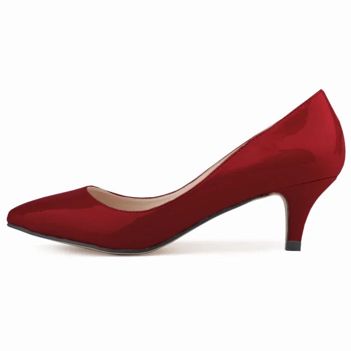 Pumps Classic Sexy Pointed Toes 5cm Low Med Kitten High Heels BrDesign Black Dress Wedding Shoes Large Size