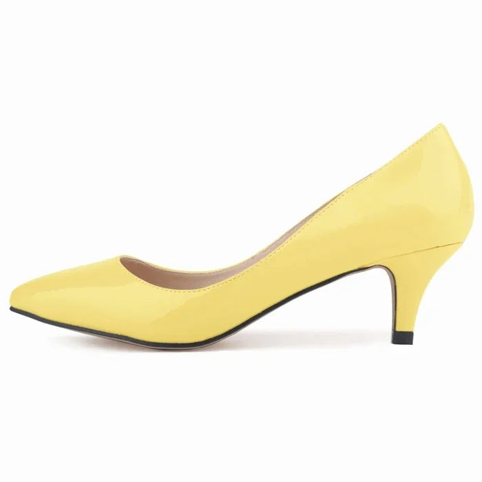 Pumps Classic Sexy Pointed Toes 5cm Low Med Kitten High Heels BrDesign Black Dress Wedding Shoes Large Size