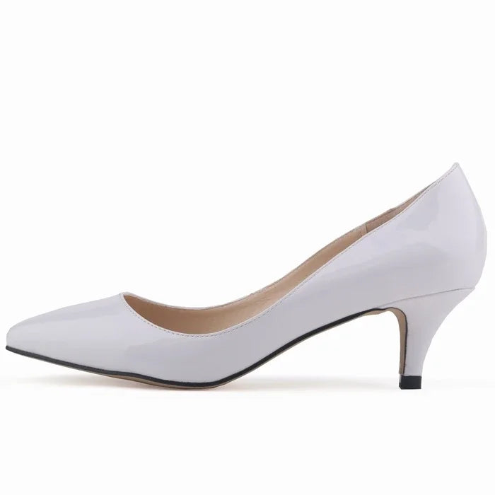 Pumps Classic Sexy Pointed Toes 5cm Low Med Kitten High Heels BrDesign Black Dress Wedding Shoes Large Size
