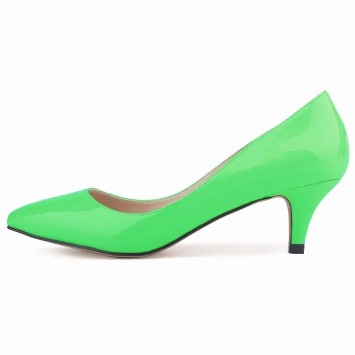 Pumps Classic Sexy Pointed Toes 5cm Low Med Kitten High Heels BrDesign Black Dress Wedding Shoes Large Size