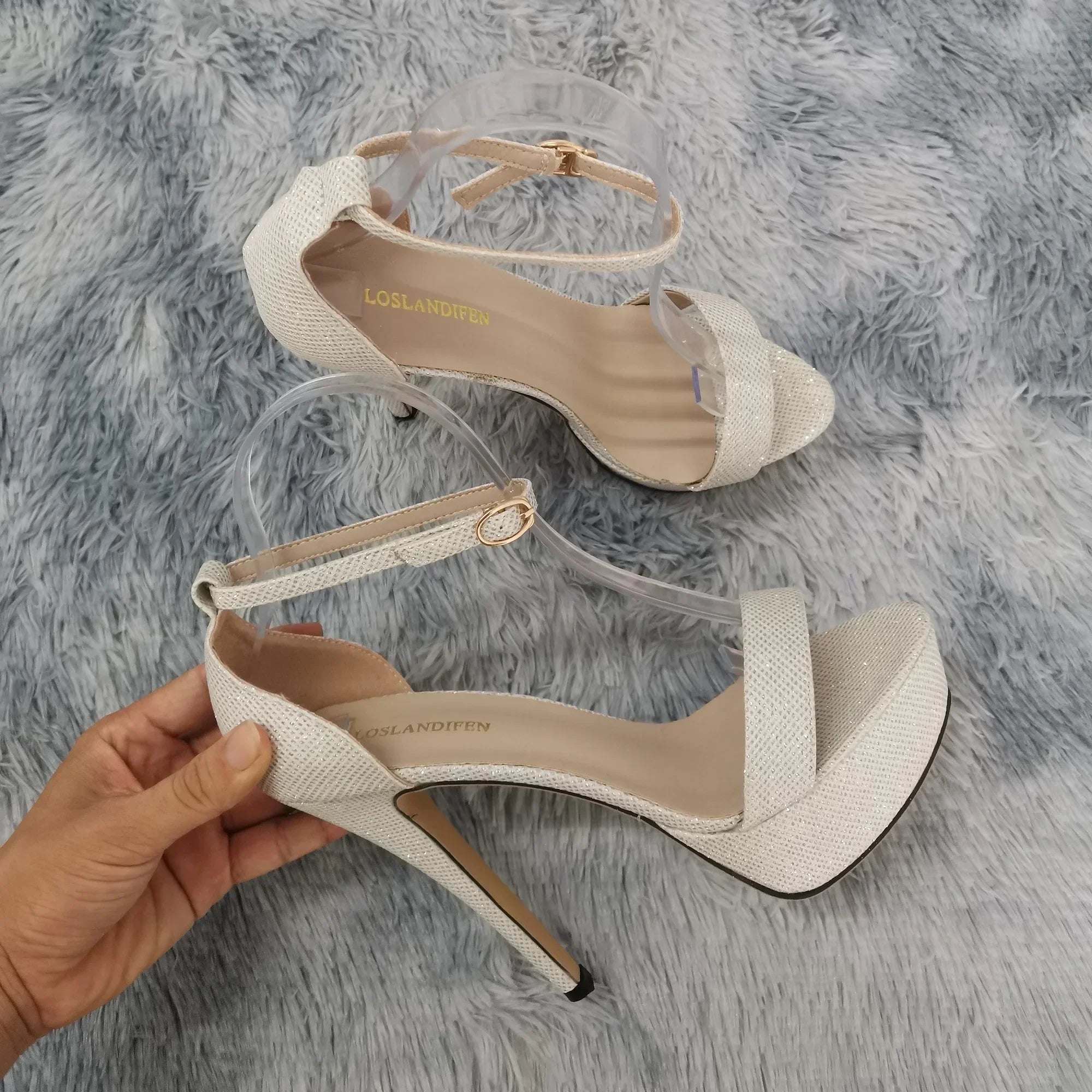 Sandals Open Toes 14cm Supper Flash High Heels Nighclub Platform Party Red Wedding Shoes Plus Size 43 44