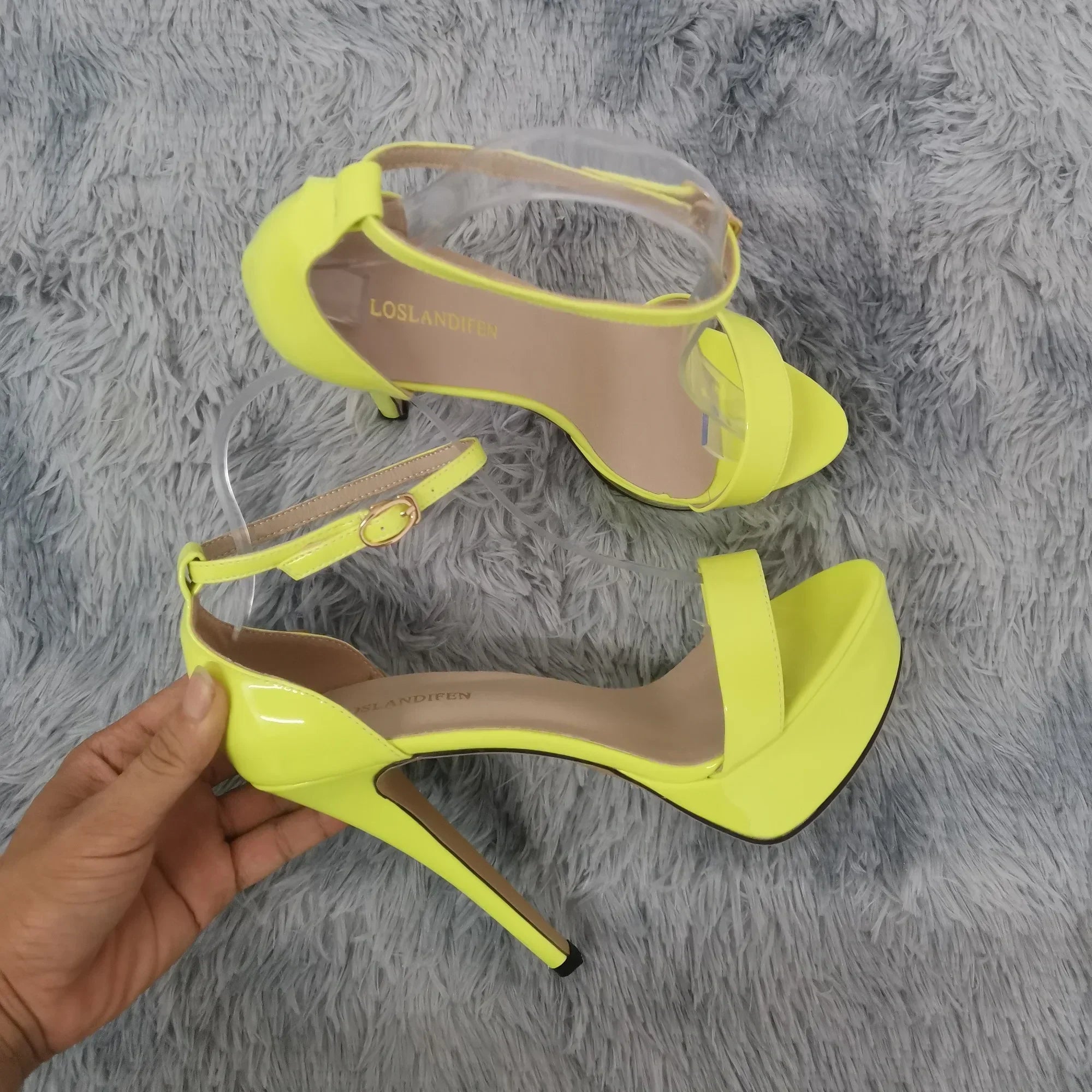 Sandals Open Toes 14cm Supper Flash High Heels Nighclub Platform Party Red Wedding Shoes Plus Size 43 44