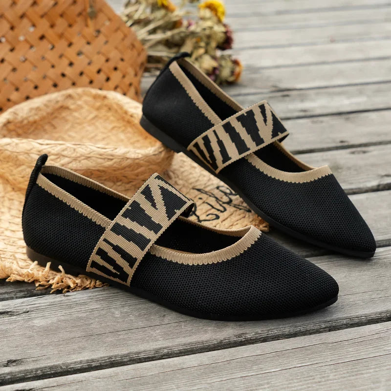 Ballet Flats Casual Shoes Low Heel Barefoot Elegant Woman Sneakers Socofy Comfortable Pointed Toe Loafers Female