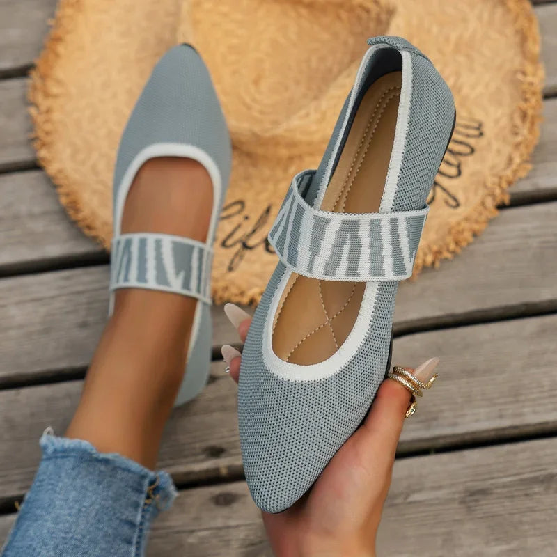 Ballet Flats Casual Shoes Low Heel Barefoot Elegant Woman Sneakers Socofy Comfortable Pointed Toe Loafers Female