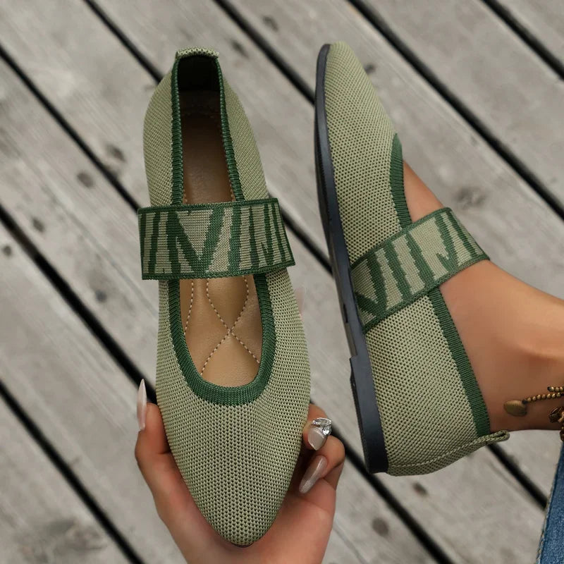 Ballet Flats Casual Shoes Low Heel Barefoot Elegant Woman Sneakers Socofy Comfortable Pointed Toe Loafers Female
