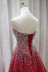 Vestido de fiesta rojo brillante 