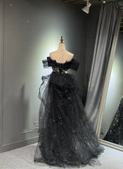 Vestido de fiesta Sweethart con hombros descubiertos, lentejuelas y tul 