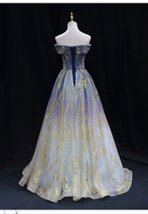 Precioso vestido formal largo de tul degradado para fiesta. 