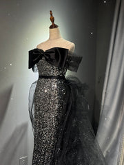 Vestido de fiesta Sweethart con hombros descubiertos, lentejuelas y tul 